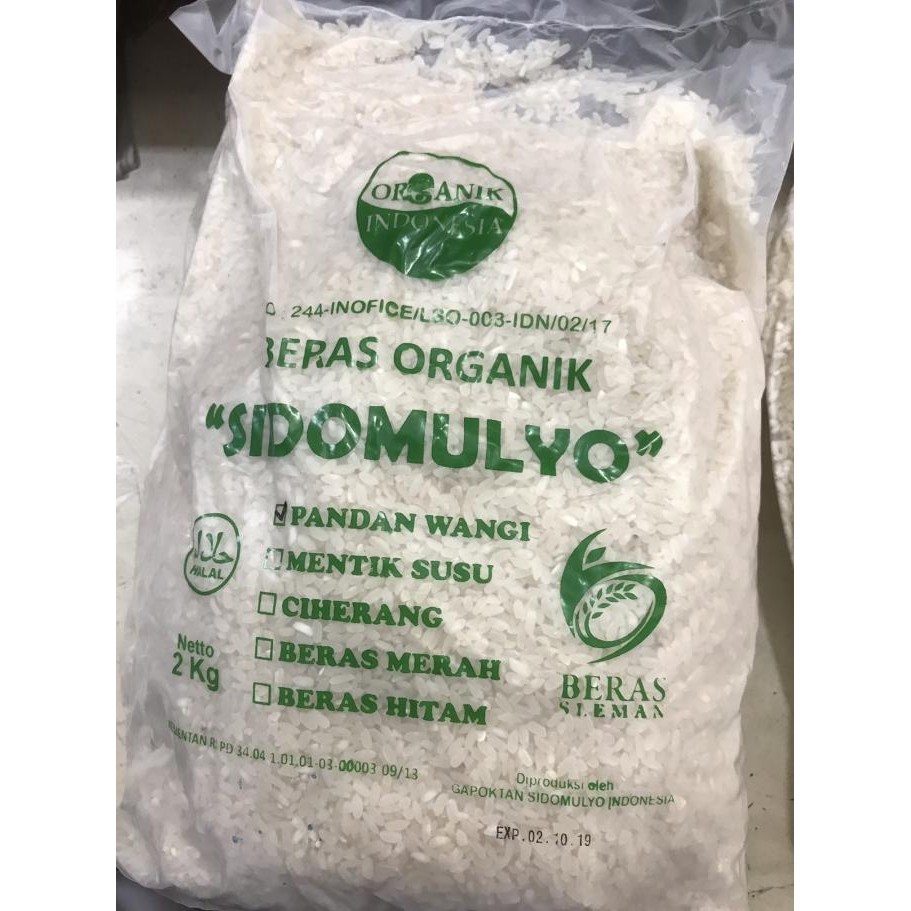 

BERAS ORGANIK INDONESIA SIDOMULYO PANDAN WANGI 2KG