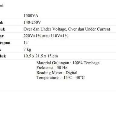 STABILIZER LEXOS ST1500D STABILIZER 1500VA LEXOS ST1500D