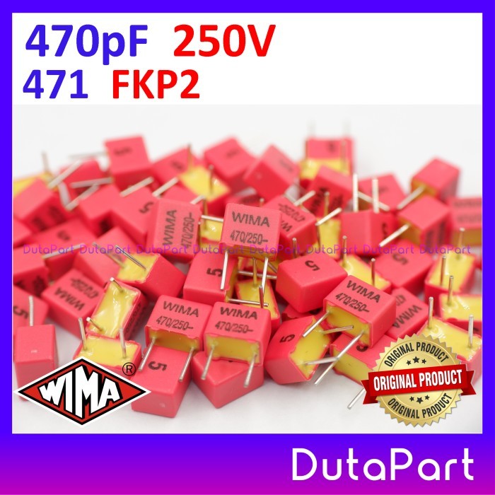 250V 470PF 471 FKP2 FKP 2 WIMA FILM CAPACITOR MADE IN GERMANY