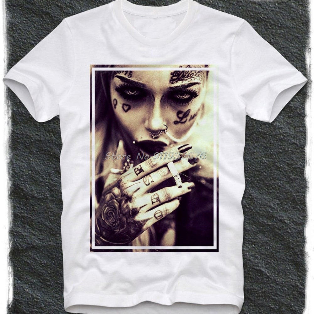 T Seksi Seksi Tank Swag Gangster Chicana Paris Sebelas London Kaos Pria Streetwear Harajuku