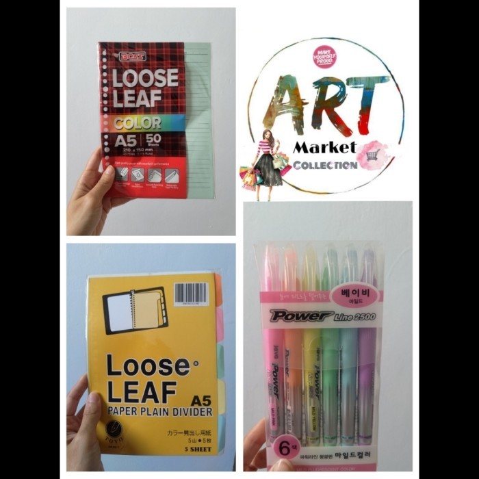 

Amberela - 1 Set Refill Diary " Kertas Binder Bonus Spidol Colorfull