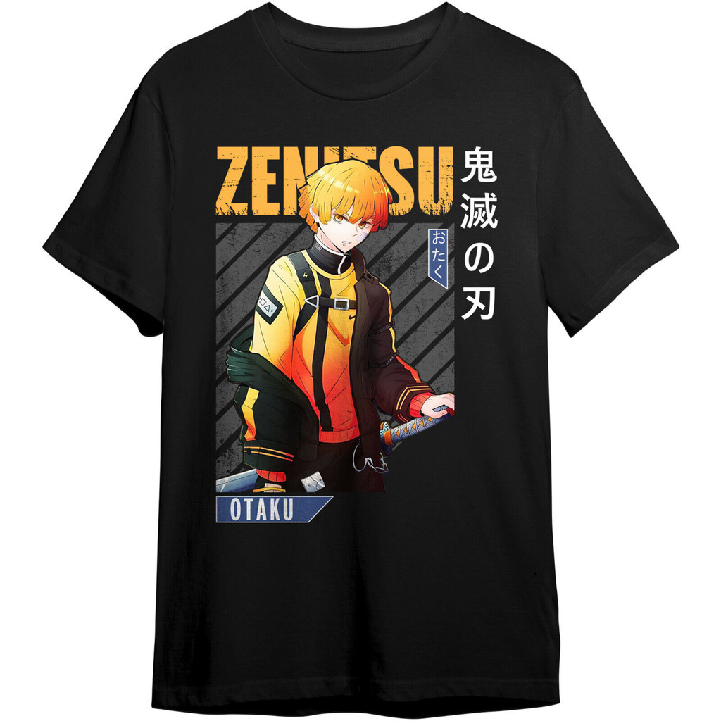 Kaos Anime Zenitsu Pembunuh Iblis Jepang Pria Dewasa