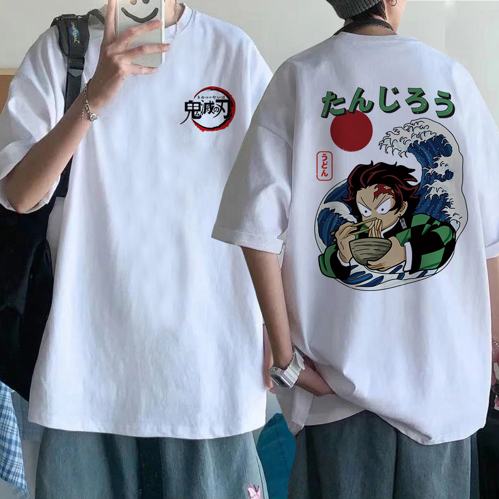 Pembunuh Iblis Kaus Anime Lucu Kaus Harajuku Pakaian Jepang