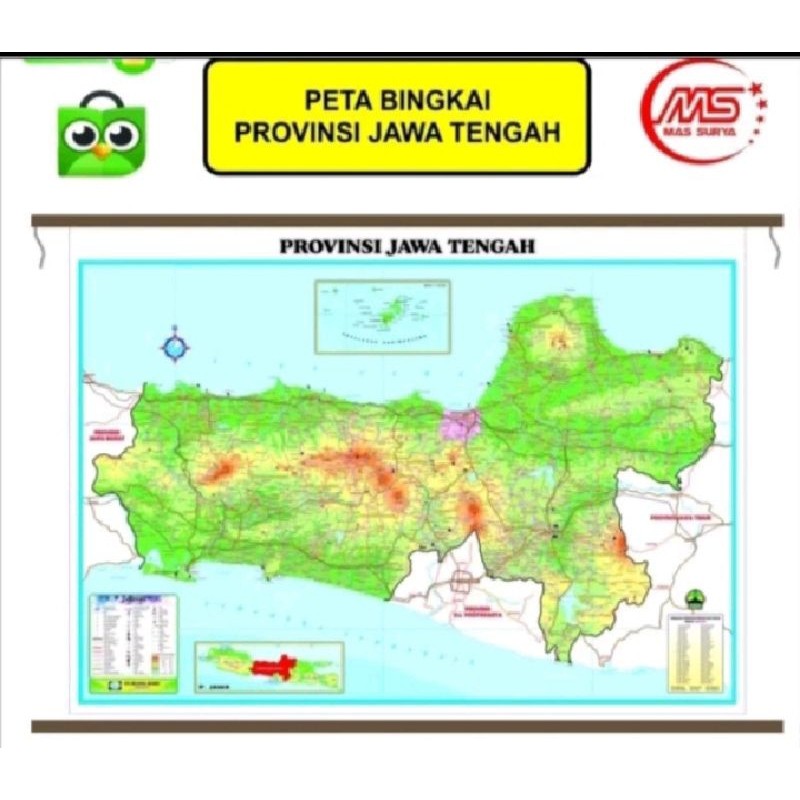 

Peta Bingkai Provinsi Jawa Tengah Ukuran Sedang