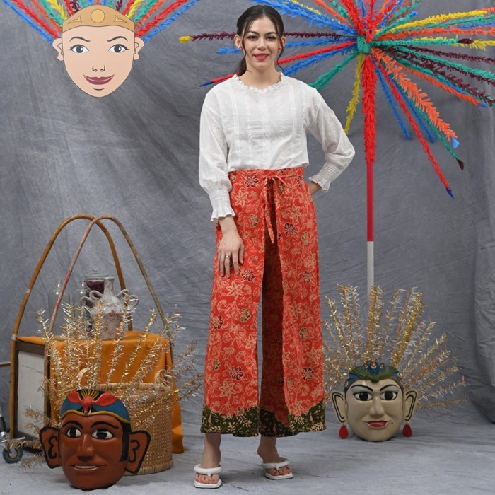 NONA RARA - Halmahera Dobi Betawi P0220, Celana batik wanita ern