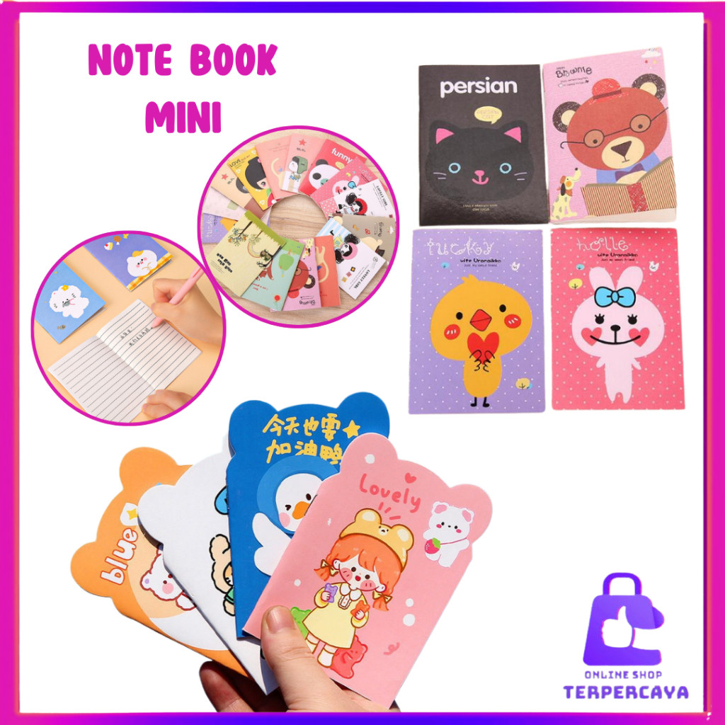 

OST Buku Tulis Mini Motif Kartun Note Book Mini Cartoon Mini Book Notepad Karakter Buku Tulis Memo