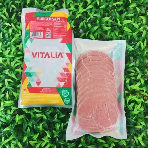 

Vitalia Burger Sapi Besar - Berat 250 gr - Isi 10 pcs