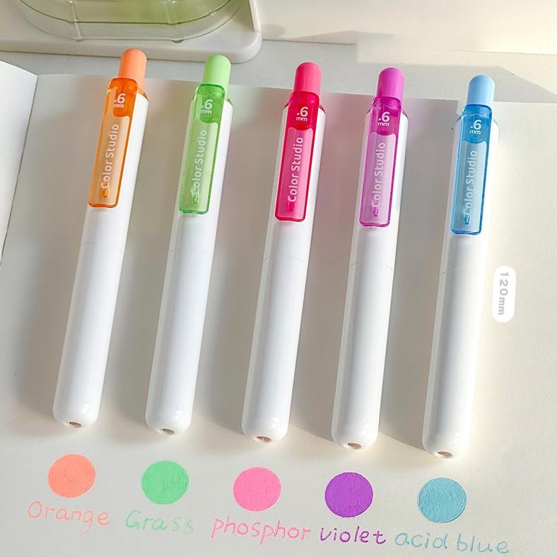 

IQR-914 Winzige 16 Colors Pulpen gel 0.5mm pena mekanik lucu warna warni aesthetic gel pens hitam morandi cream dopamine color Journal Marker Pen Alat Tulis Sale