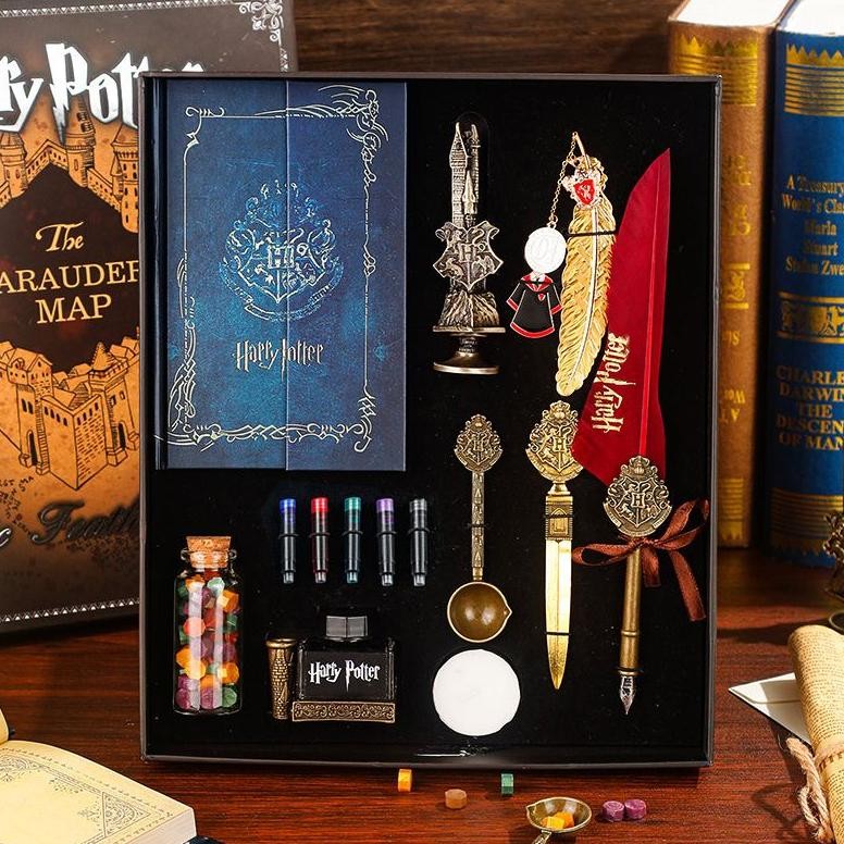 

rt-4 Pulpen Bulu Set Lengkap Harry Potter Sealing Wax Dan Feather Pen Hemat