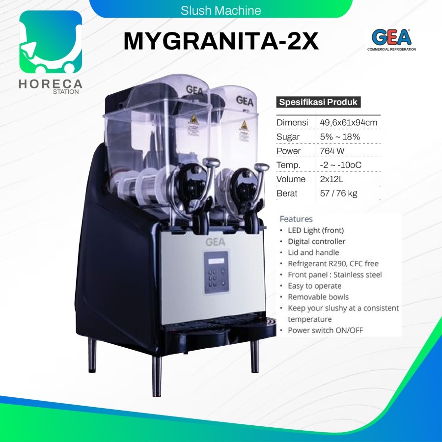 GEA Slush Machine (Mesin Slurpee) MYGRANITA-2X / MYGRANITA 2X / MY GRANITA 2X
