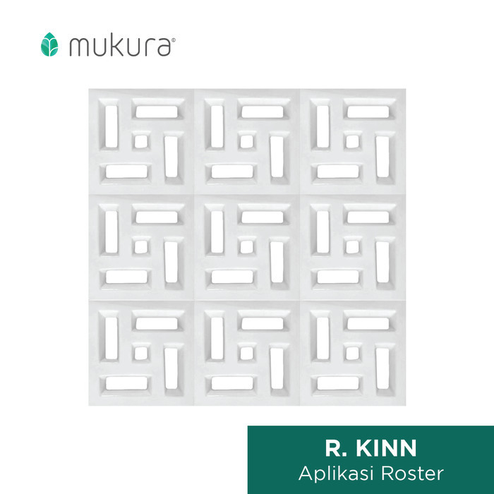 ROSTER KERAMIK MINIMALIS ANTI TAMPIAS MUKURA MOTIF KINN