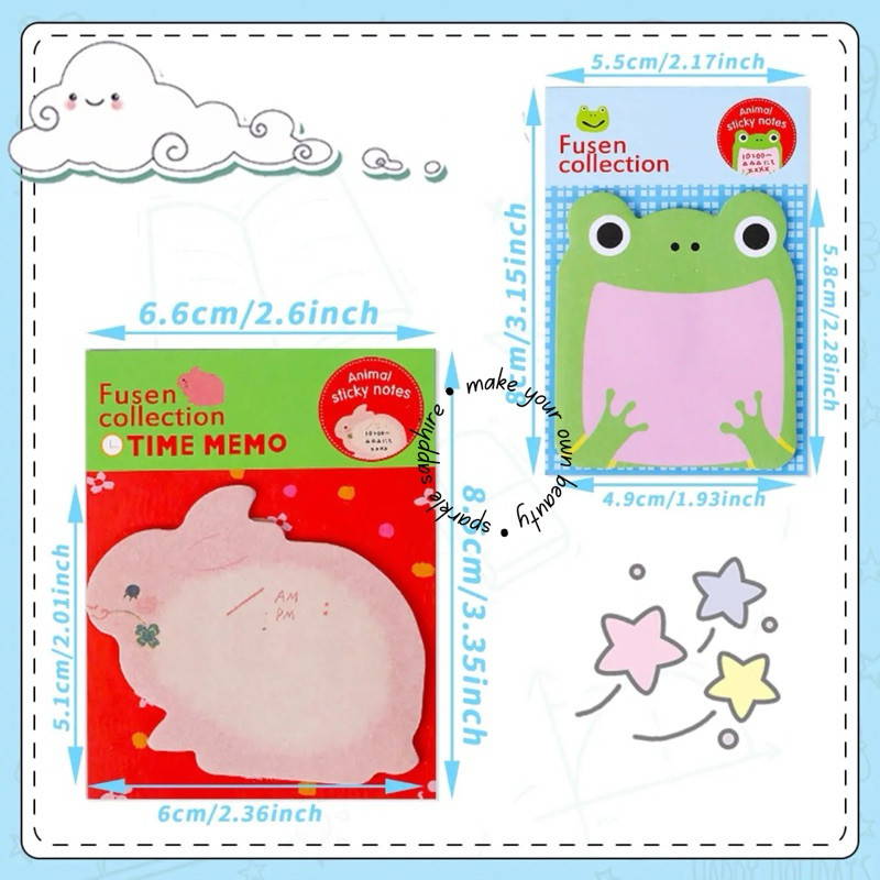 

STICKY NOTES ANIMAL ISI 20 LEMBAR Mini Notes Tempelan Kertas Catatan Memo Note Karakter Animal Memo