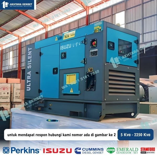 ISUZU - Genset Silent 20 Kva Sampai 125 Kva - Distributor Genset Isuzu