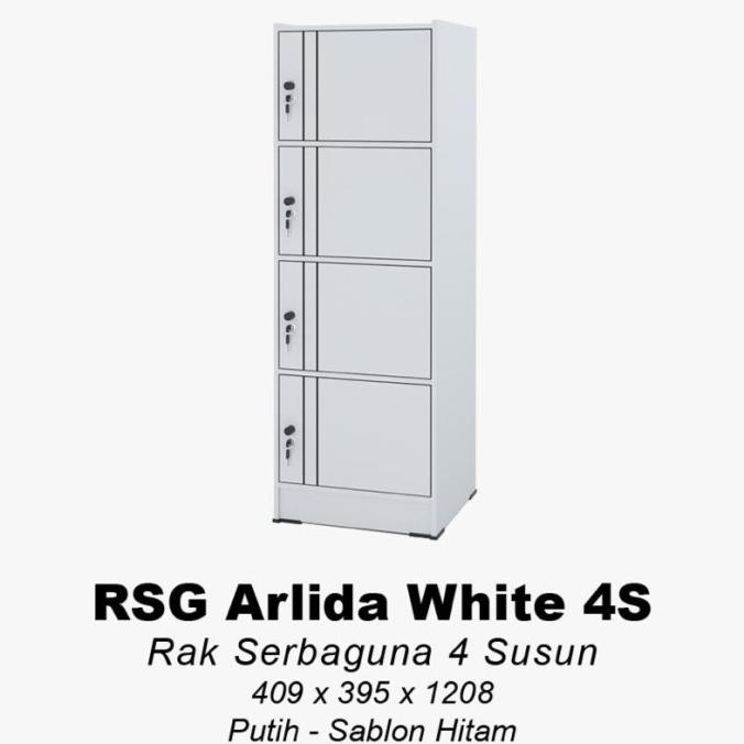

BEBAS ONGKIR - Olympic RSG Arlida Lemari Loker Locker 4 Pintu Rak Susun Kantor Kayu