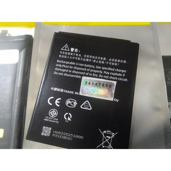 Original 100 Nokia Genuine Batu Batre Battery Baterai Nokia 2.2 Hq510 Hq-510