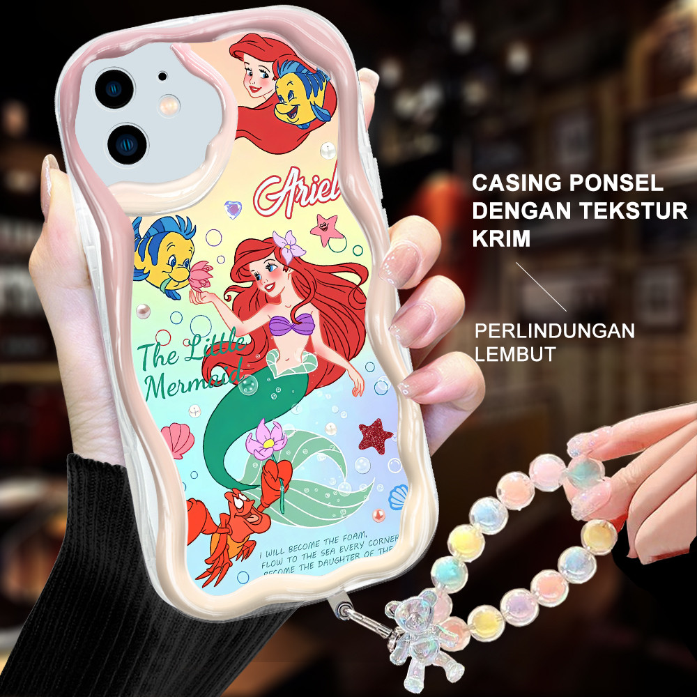Duang Apple iPhone 12 13 14 15 Plus Pro Max  Casing Handphone  The Little Mermaid Ariel  Soft case C