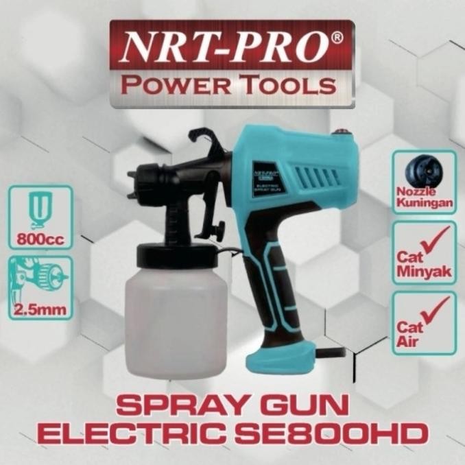 Nrt Pro Rse 800Hd Spray Gun Electric Spet Cat Listrik Spraygun Minyak
