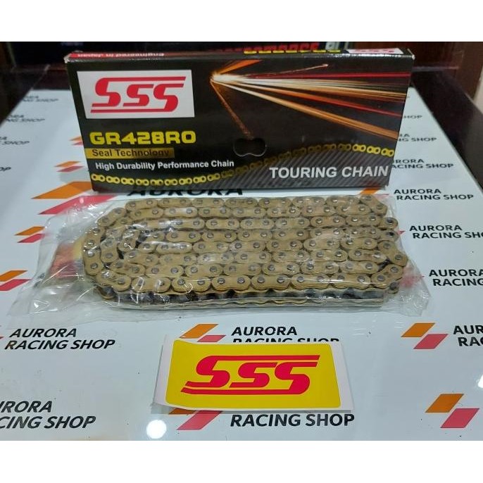 Rantai Sss 428 Ro  -130L / 140L Gold (  Oring )