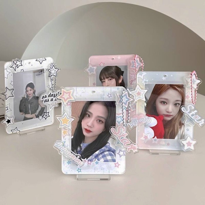 

Terlaris [TS] CAHOL ACRYLIC + STANDEE 2 IN 1 star light Photocard Holder 2 in 1 photocard frame