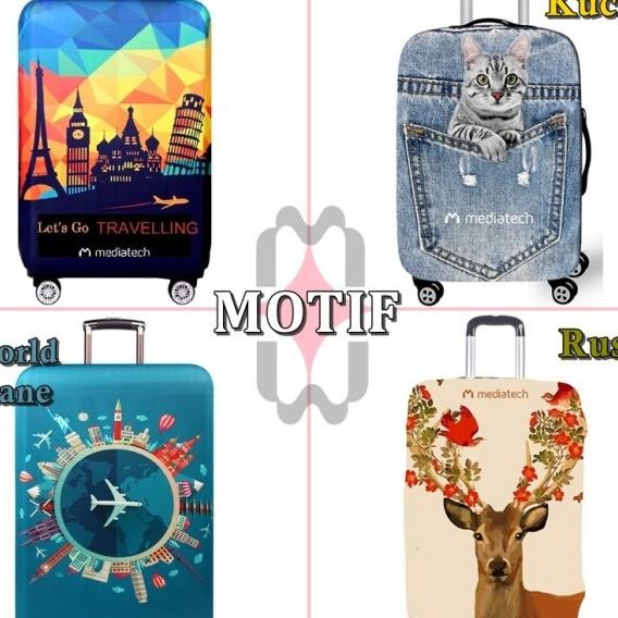 Mediatech Sarung Koper Bermotif / Luggage Cover Motif Keren