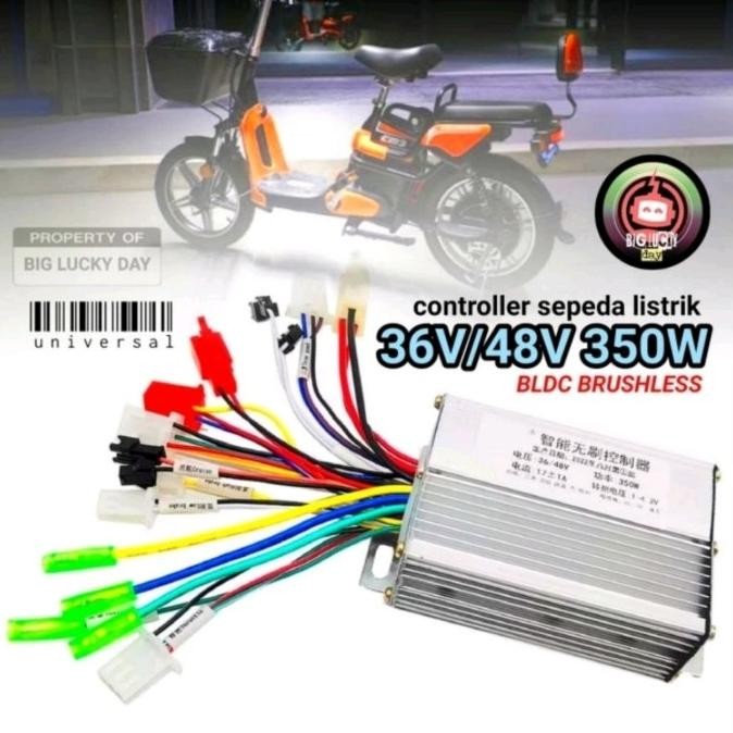 Controller Sepeda Listrik 36V 48V 350W Bldc Brushless Kontroler 48Volt Original