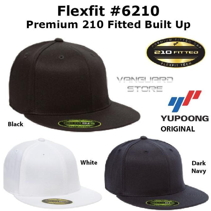 TOPI SNAPBACK Topi Yupoong Flexfit 6210 Premium 210 Fitted Built Up ORI