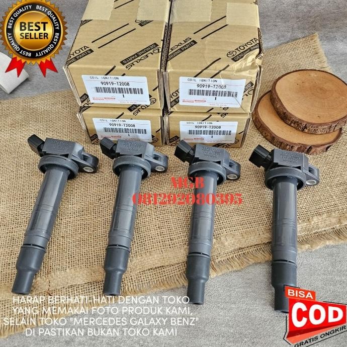 90919-T2008 Coil Innova Bensin / Fortuner Hilux Bensin Ori Toyota Koil Baru