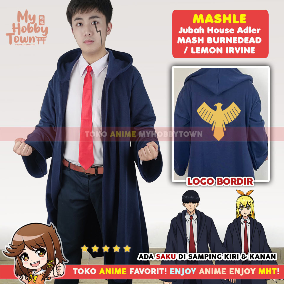Jubah Cosplay Anime Jaket Mashle Hoodie Rumah Adler Mash Burnedead Lemon Irvine Finn Ames Lance Crow