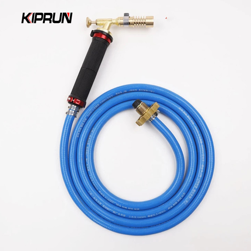 KIPRUN Peralatan Mesin Obor Las Pengapian Gas Propana Cair/Gas Butana dengan Selang 2.5M untuk Peman