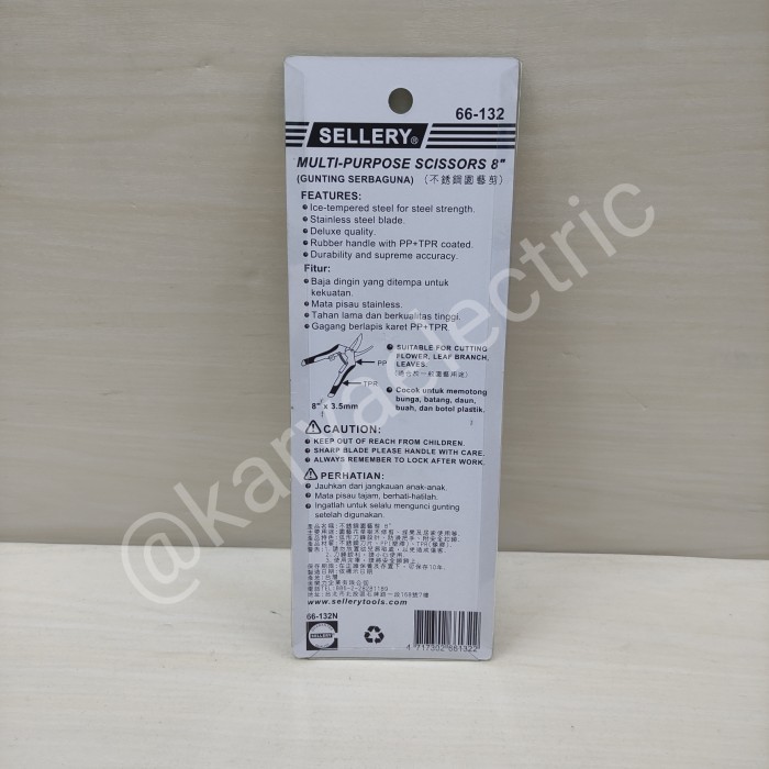 Mantab Sellery Gunting Stek Dahan Pohon Tanaman 66-132 Stainless