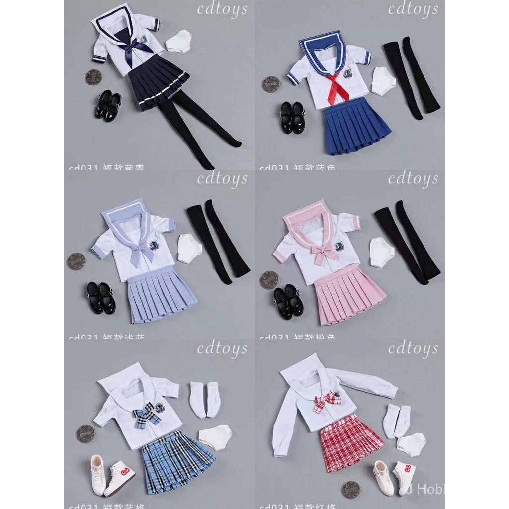 Cdtoys Cd031 1/6 Aksesori Prajurit Wanita Setelan Pelaut dan Setelan Anak Sekolah Rok JK EFIS |BA463