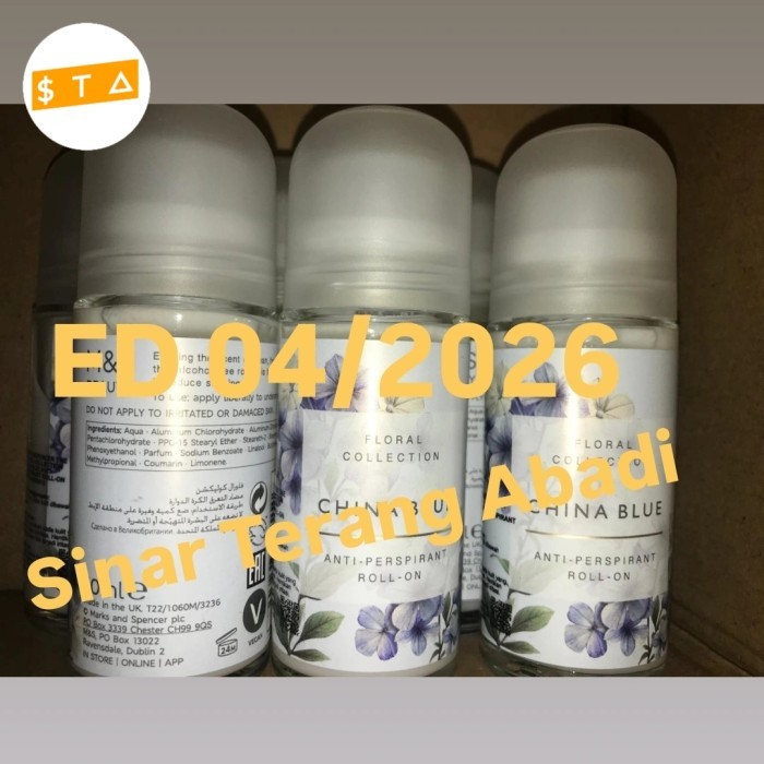 Mark & Spencer Deodorant China Blue 50Ml