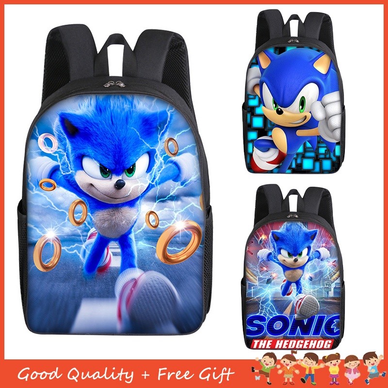

【38 warna】Tas Ransel Motif Anime Sonic Game Tas Sekolah Anak Laki-laki dan Perempuan 16" Tas Ransel Anime untuk Siswa Sekolah Dasar Tas Bahu Kartun dan Tempat Pensil Hadiah untuk Anak-anak |TRZ6SGym|
