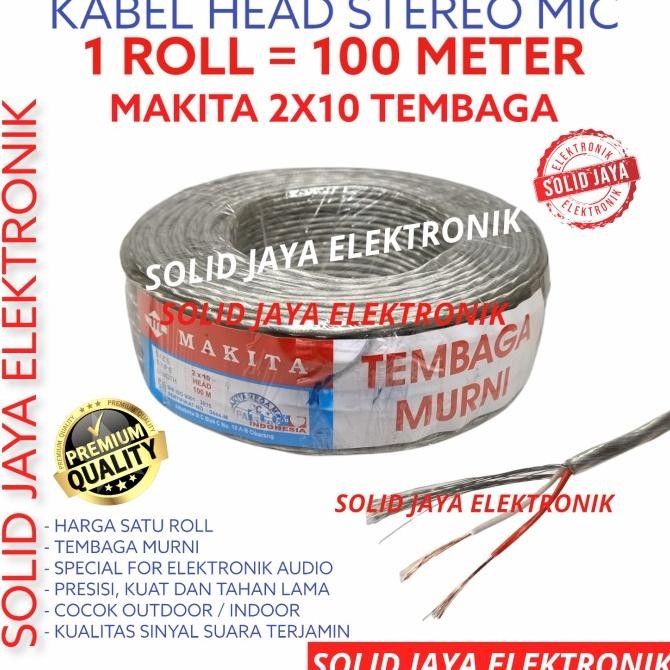 readyyy... kabel stereo makita gold kabel head heat microphone kecil - 1 roll