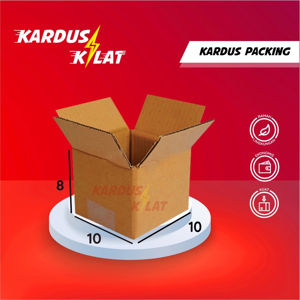 

Kardus Packing 10x10x8 - Karton Box Dus Kotak Packaging Kecil Polos Murah Baru