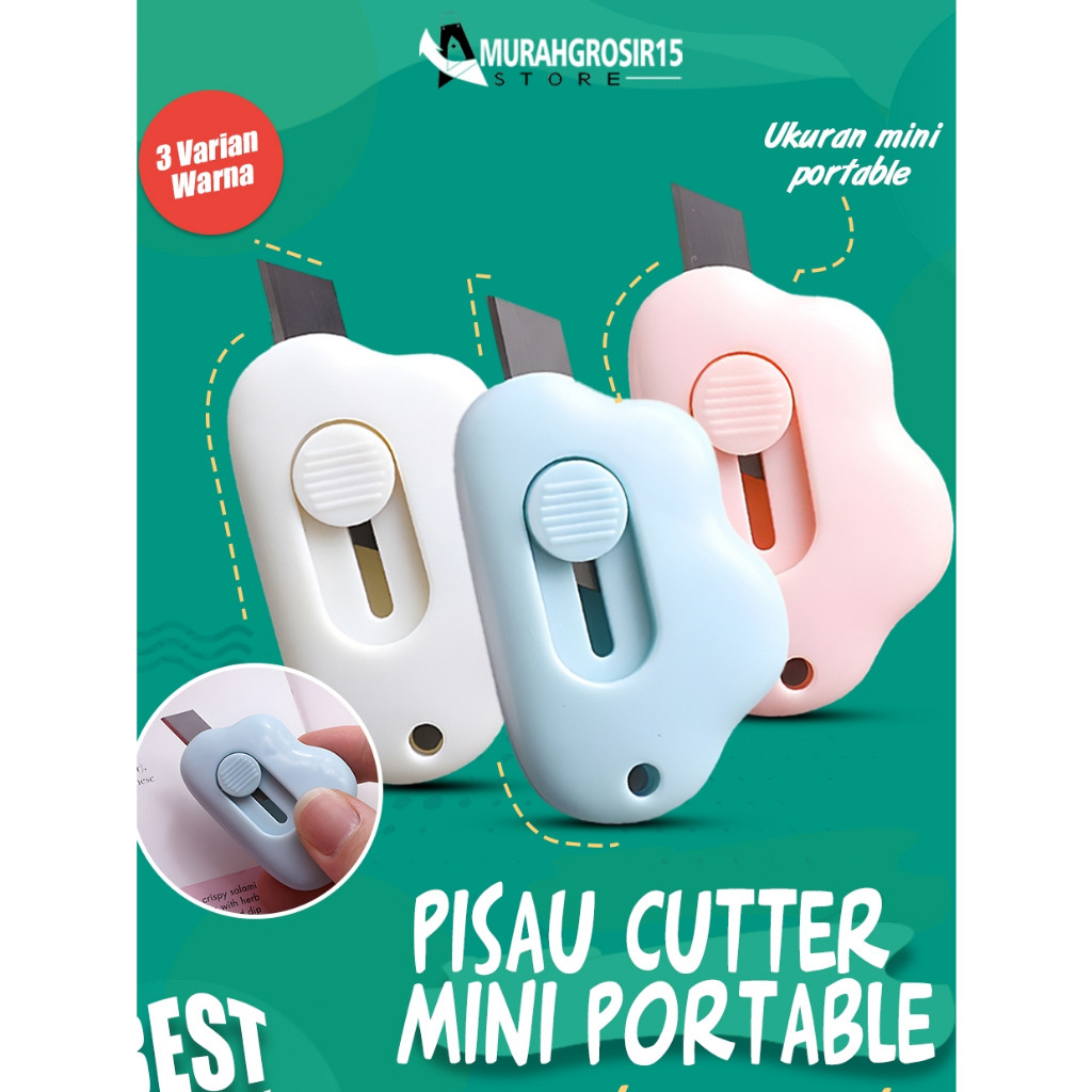 

Mini Cutter Lucu Bentuk Awan Pisau Kartun Untuk Alat Tulis Kantor Cutter Portable