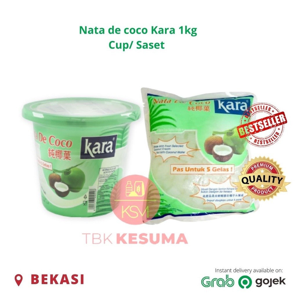 

Nata de coco Kara cup/ saset kemasan 1kg