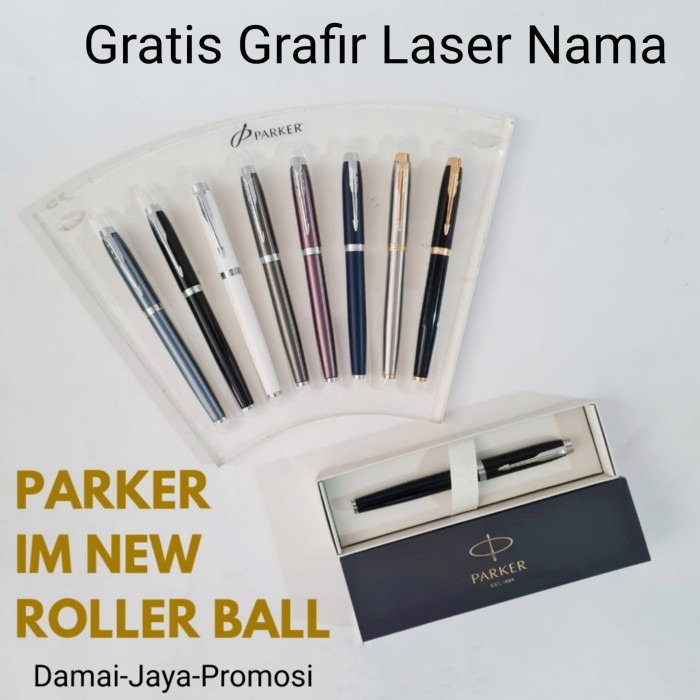 

Pulpen Parker Mewah Original IM NEW ROLLER BALL - Gratis Grafir Laser