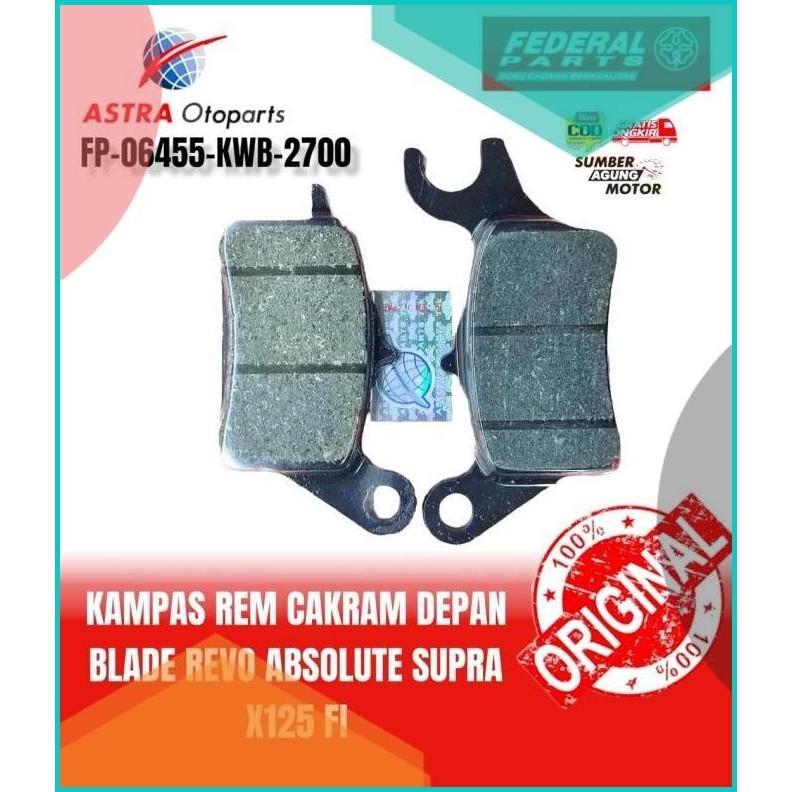 DISPAD DEPAN BLADE REVO FI BLADE 125 FI ORI FEDERAL FP-06455-KWB-2700