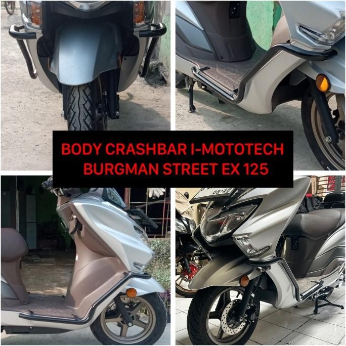 Masih Body Crashbar Tubular Suzuki Burgman Street Ex 125 I-Mototech