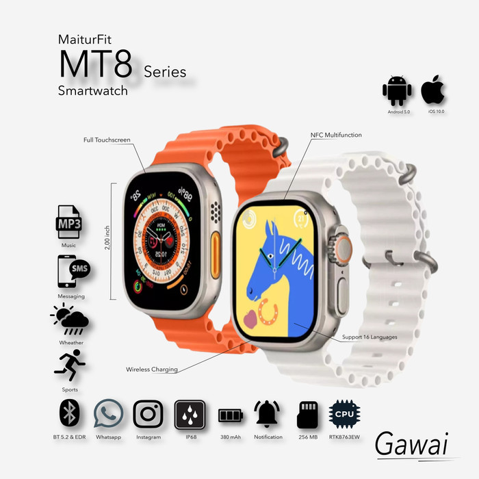 Produk Ready Smartwatch 8 Ultra Series MT8 Ultra NFC Multifunction - GawaiPedia