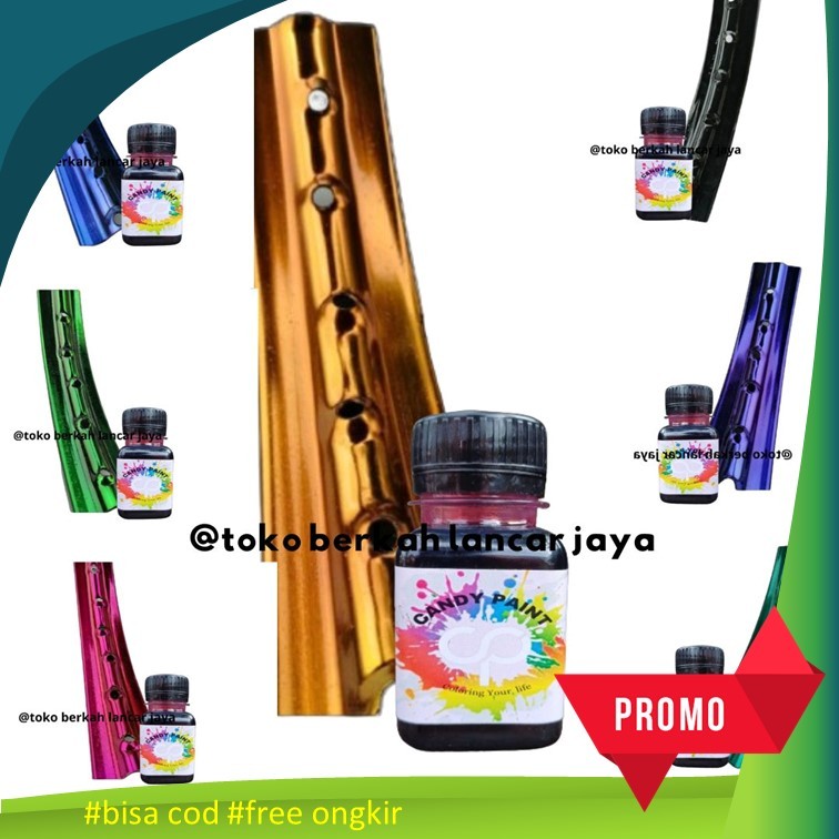 (OLES) 50 ML CANDY PAINT Cat Candytone Candy Tone Original Cat Chrome Candy Velg Candy Chrome