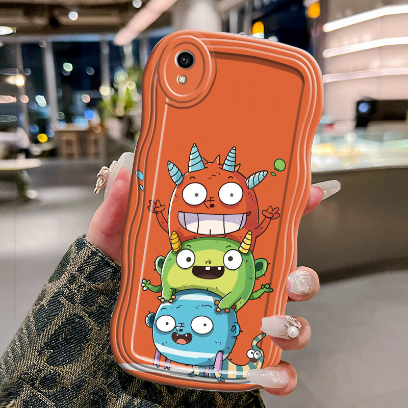 Casing Hp Untuk VIVO Y91C Y1s Y90 Case Casing Softcase motif Monster HP Kesing pelindung silikon gel