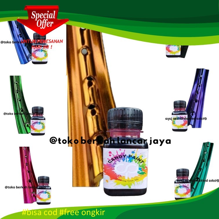 (OLES) 50 ML CANDY PAINT Pewarna Logam Chrome Candy Paint instan Cat Chrome Cat Oles