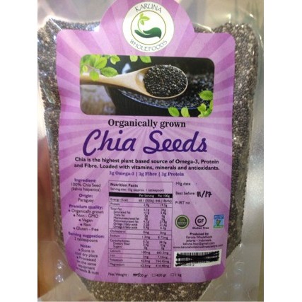 

Chia Seeds Organic 400gr