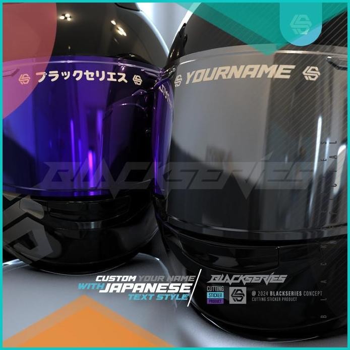 CUSTOM Cutting Stiker Nama | Stiker Helm | Stiker Visor | Stiker Kanj