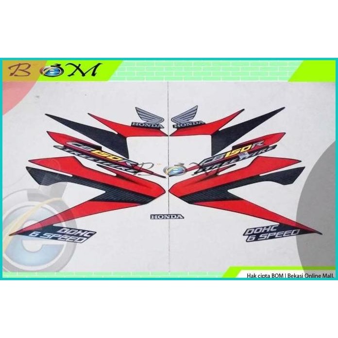 Striping Stiker Sticker Honda CB150r CB 150 R 2014 streetfire hitam 1