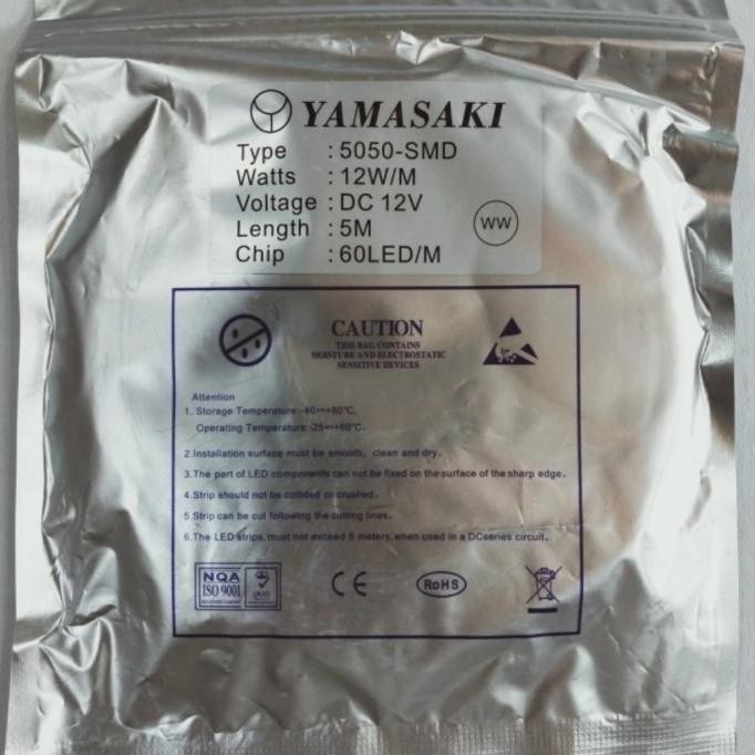 READY STOCK LED STRIP 12V 5050 60LED/M YAMASAKI 