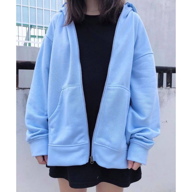 Epix Apparel Jaket Zip Hoodie Polos Big Size POLOS Basic Sweater Pria Wanita Oversized S M L XL 2XL 