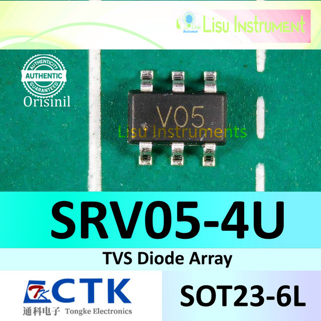 SRV05-4 5V  TVS Diode Array V05 SOT-23-6 CTK Electronics